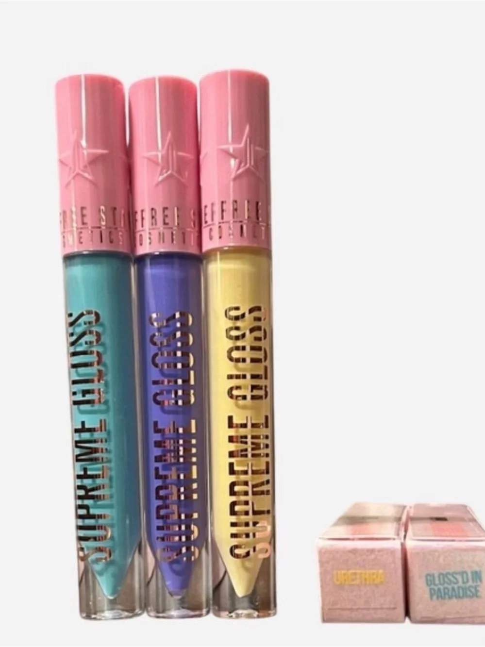 Jeffree Star Supreme Gloss Trio - Gloss’d in Paradise, Urethra & No Apologies